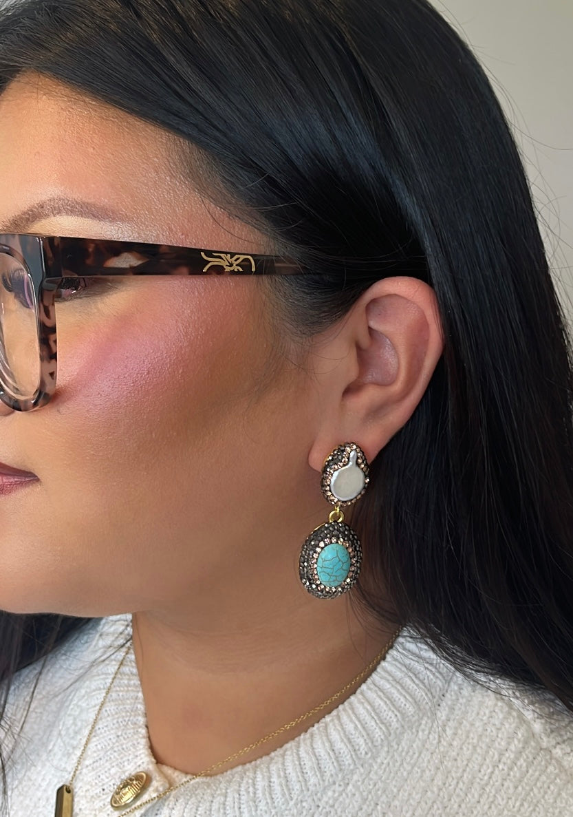 Pearl and Turquoise Drops