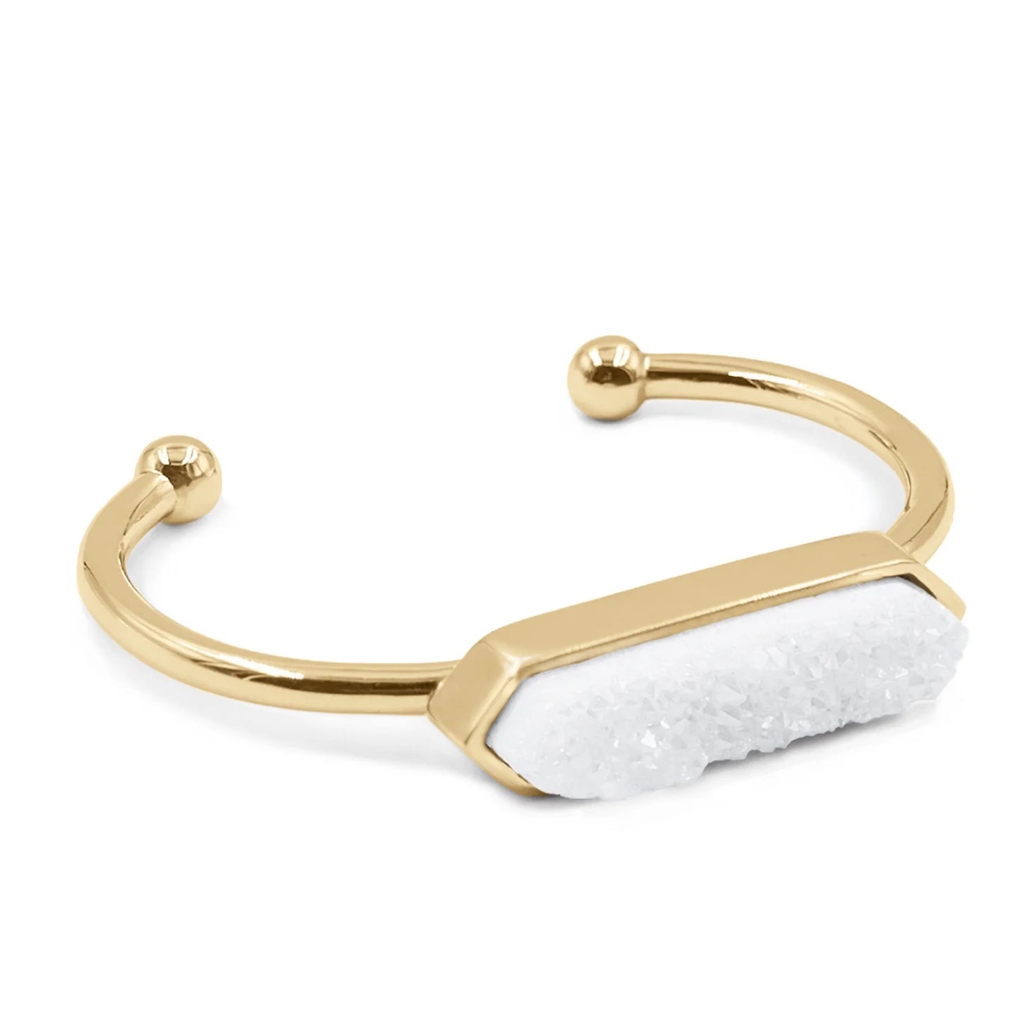 Druzy Quartz and Howlite Bracelet Set
