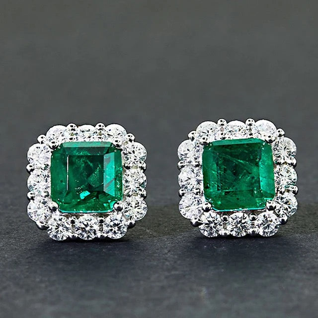 Emerald Stud Earrings