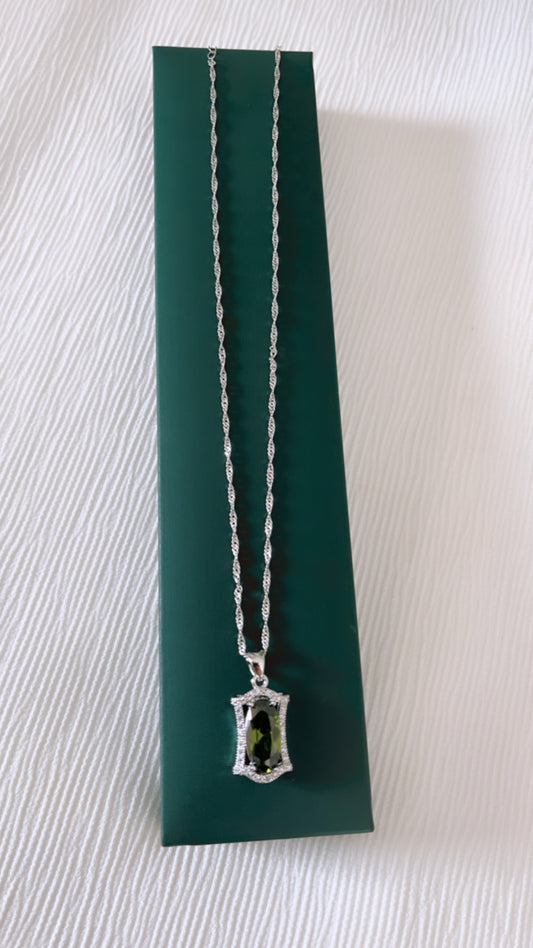 Peridot Crystal Necklace