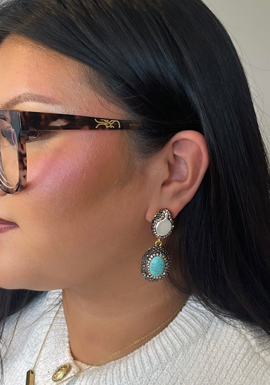 Pearl and Turquoise Drops