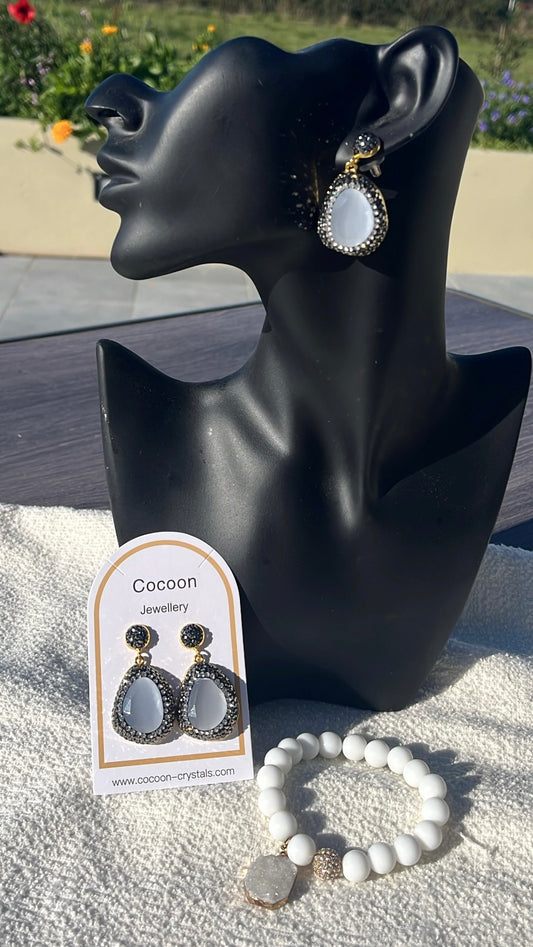 “Silver Lining” Crystal Drops