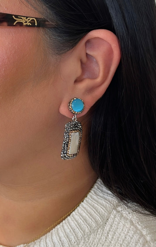 Santorini Blue Gemstone & Pearl