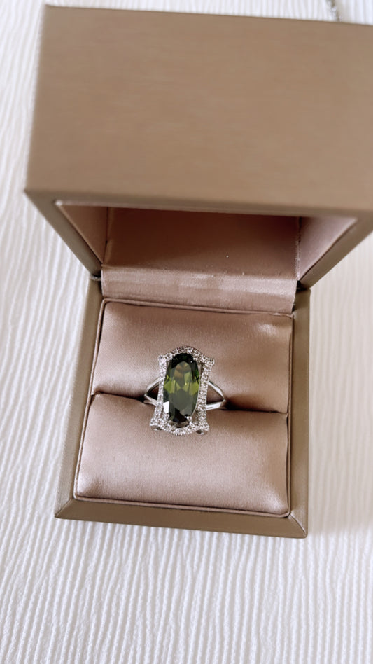 Peridot Crystal Ring