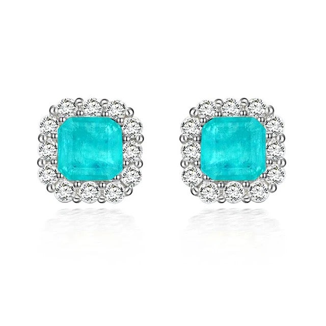 Paraiba Tourmaline Stud Earrings