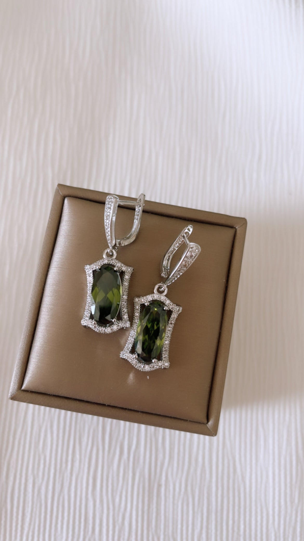 Peridot Crystal Earrings