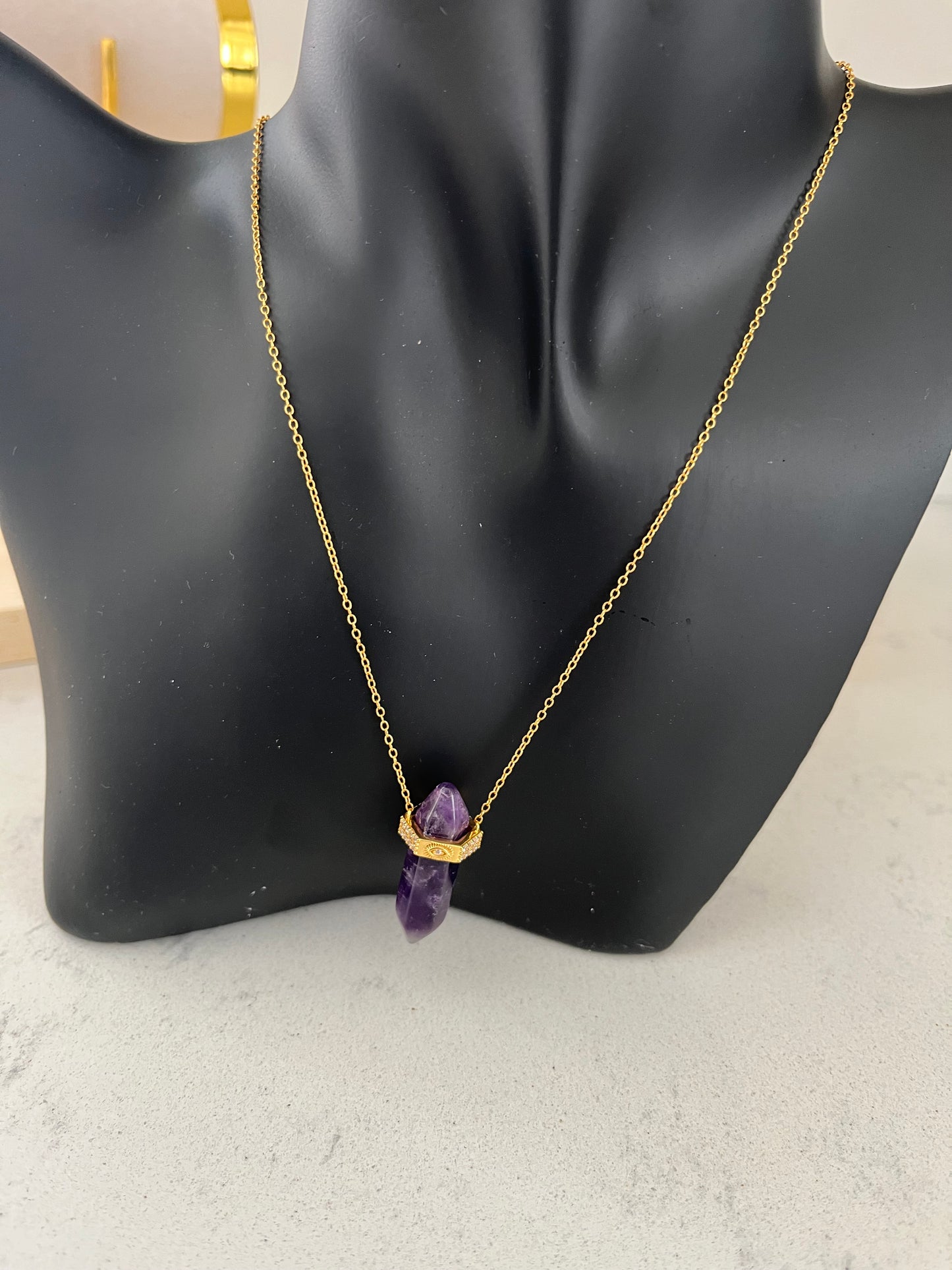 Natural Crystal Necklaces with Healing point