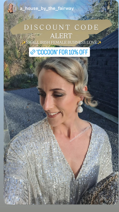 Double Pearl Drop Earrings