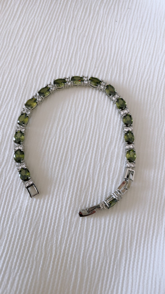 Peridot Crystal Bracelet