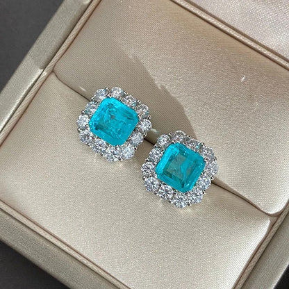 Paraiba Tourmaline Stud Earrings