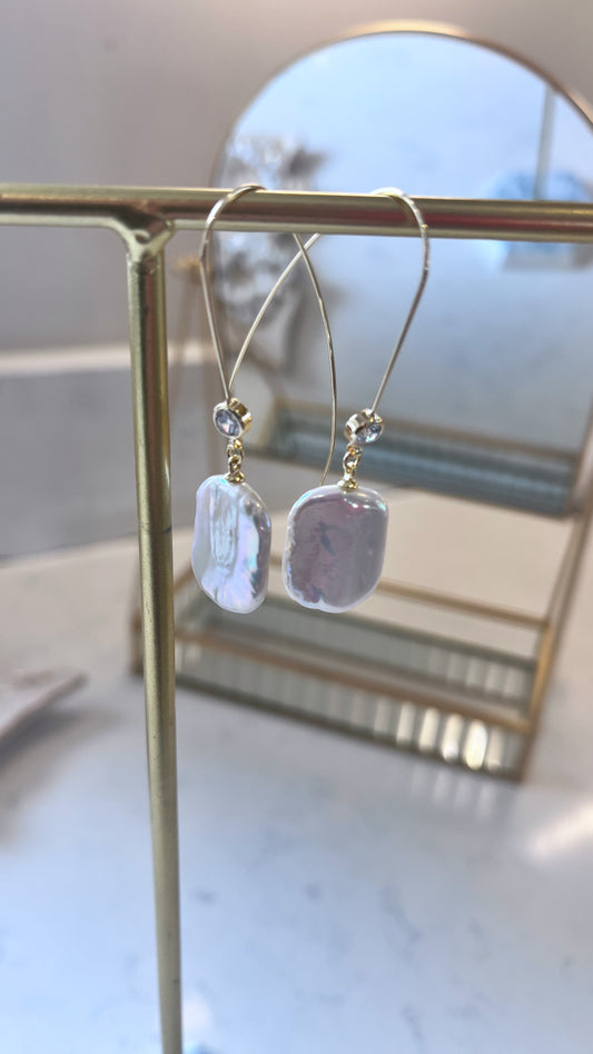 Baroque Pearl Hook Earrings
