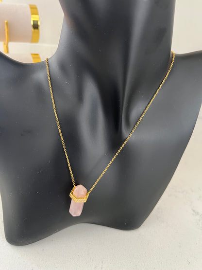 Natural Crystal Necklaces with Healing point