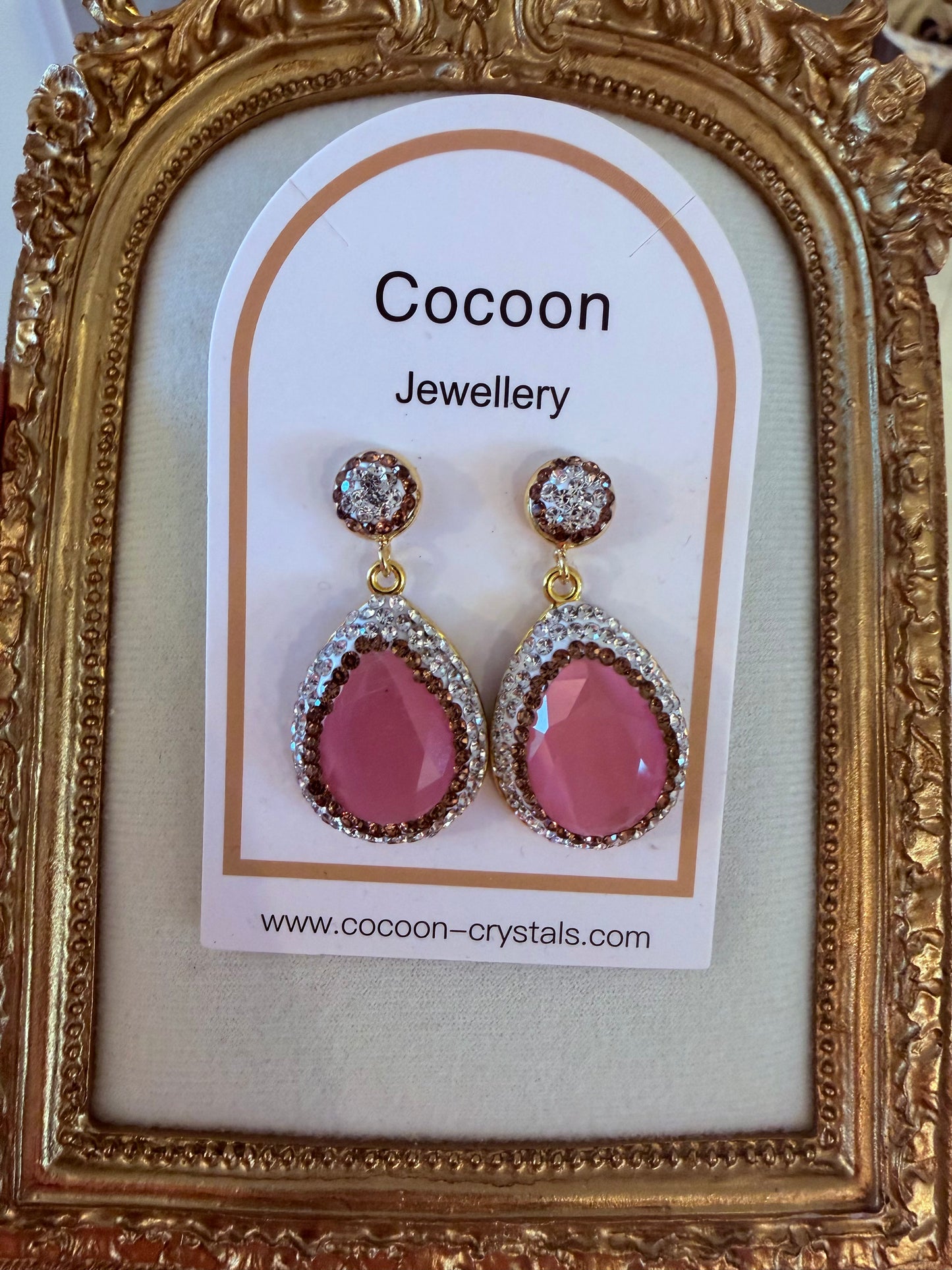 Light Pink Rose Earrings