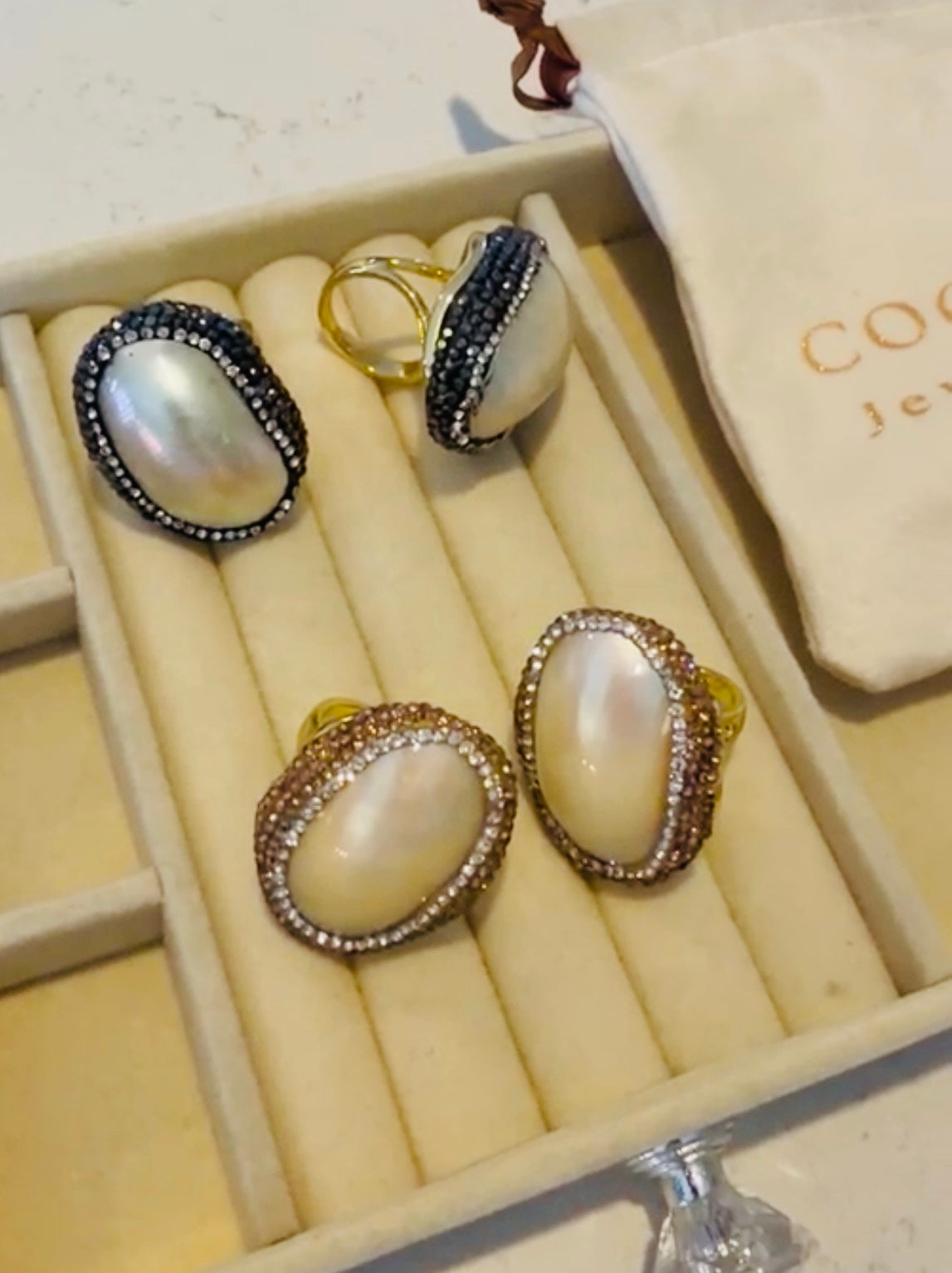 Pearl Rings - Size Adjustable