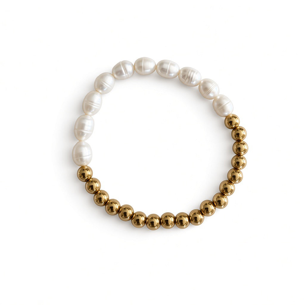 Gold & Pearl Bracelet