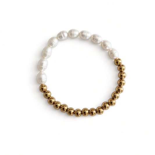 Gold & Pearl Bracelet