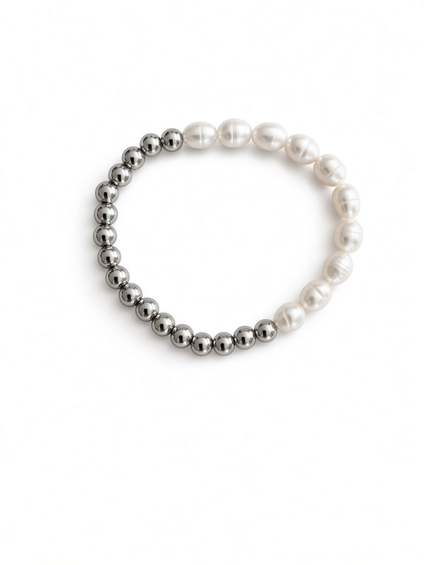 Silver & Pearl Bracelet