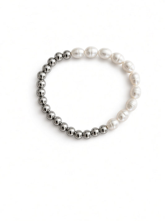 Silver & Pearl Bracelet