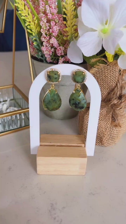 African Turquoise Earrings