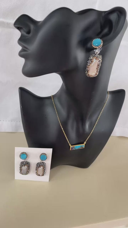 Santorini Blue Gemstone & Pearl