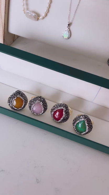 Coloured Gemstone ~ Dress Rings