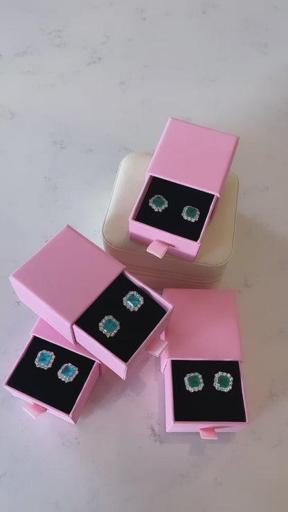 Paraiba Tourmaline Stud Earrings