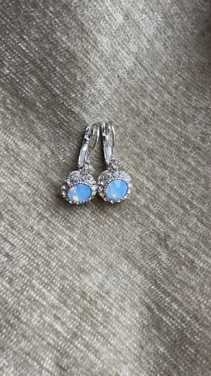 Silver Blue Crystalite Earrings