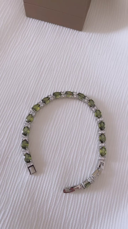 Peridot Crystal Bracelet