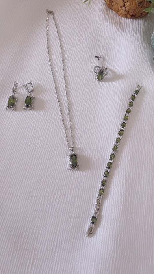 Peridot Crystal Necklace